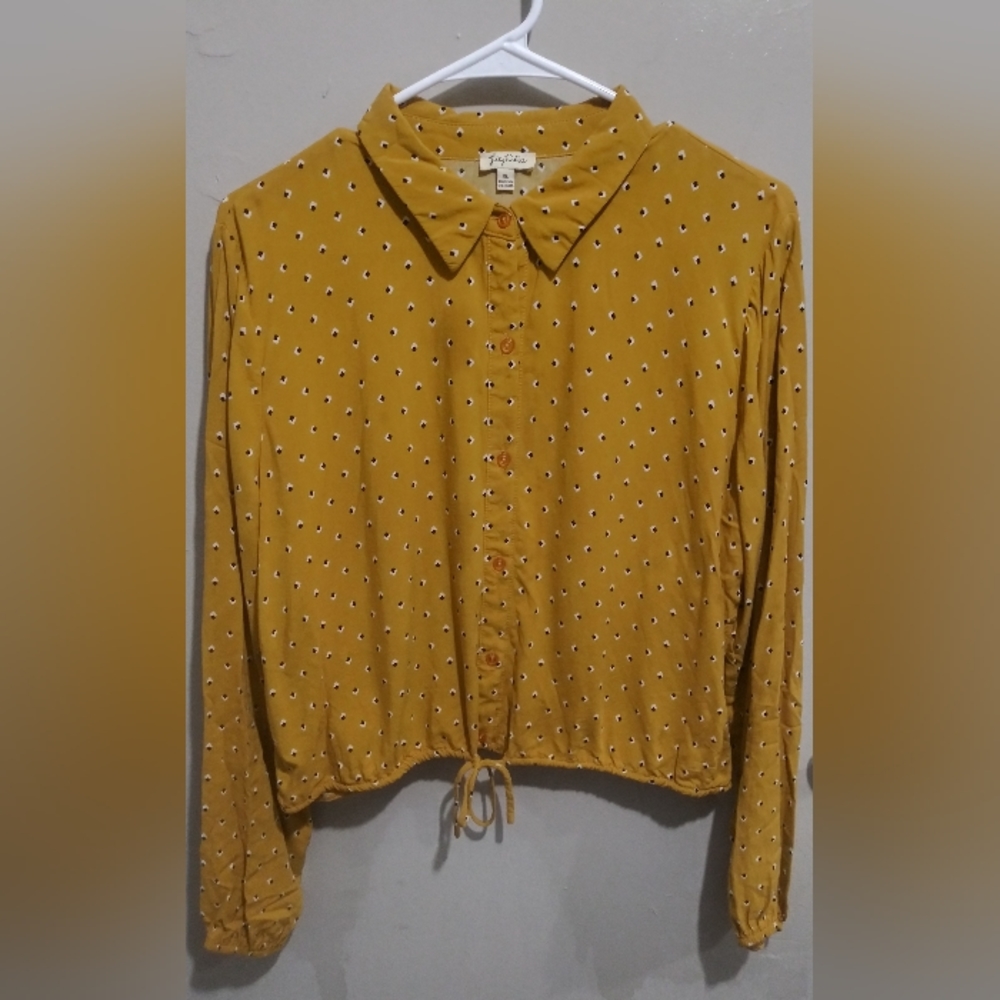 Lily White Button up Crop Top